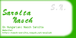 sarolta nasch business card